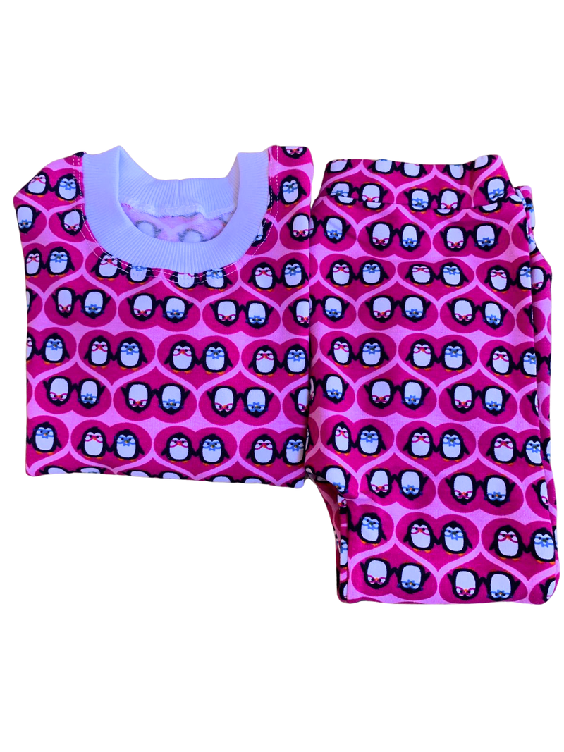 Pijama para Bebê:  Pinguinzinha Rosa